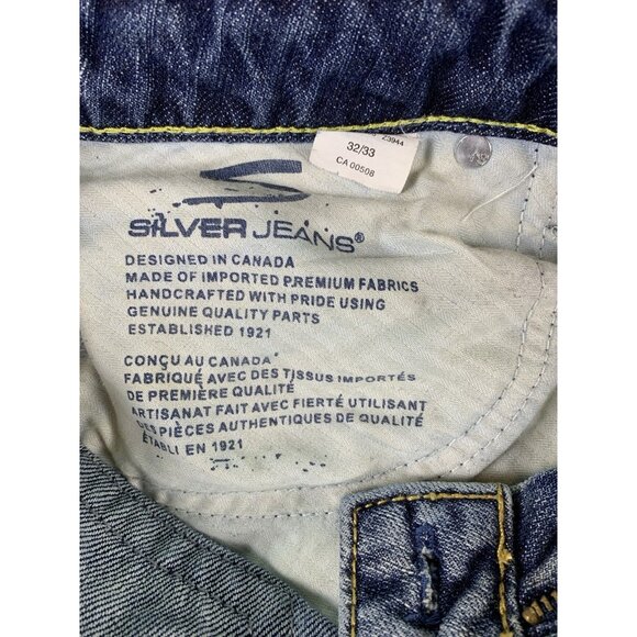 Silver Jeans Men's 32x33 Distressed Boot Cut Y2K Grunge Tuesday Blue Jeans - Picture 10 of 14